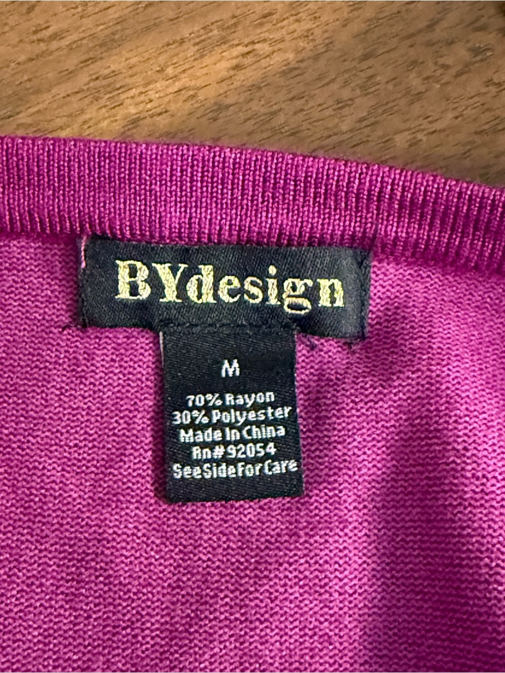 By Design Purple Puff Sleeve Knit Top Scoop Neck Stretch Sweater Medium - Picture 8 of 10